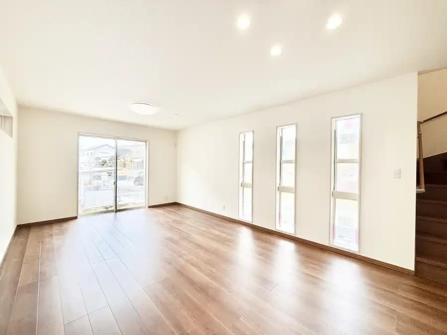 Real estate listing photo before AI lighting and HDR correction