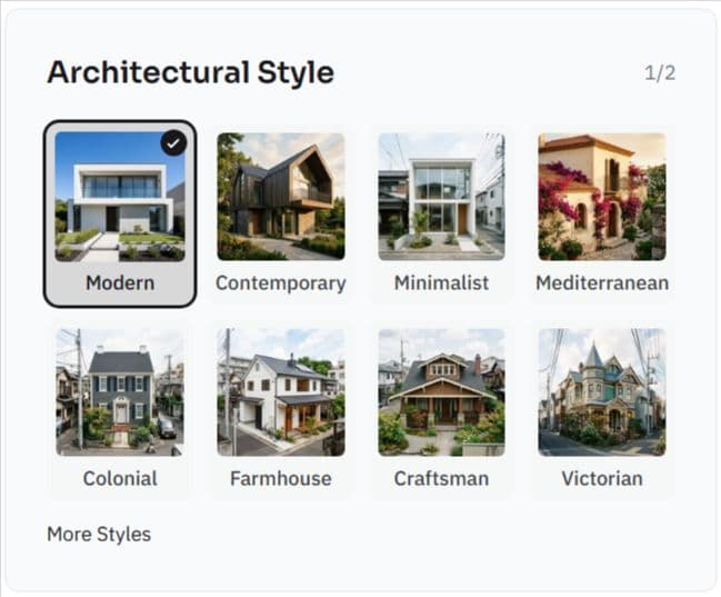 Architectural Style Selection