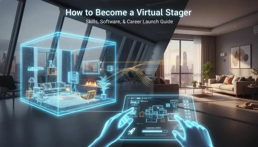 How to Become a Virtual Stager: Skills, Software, and Career Launch Guide